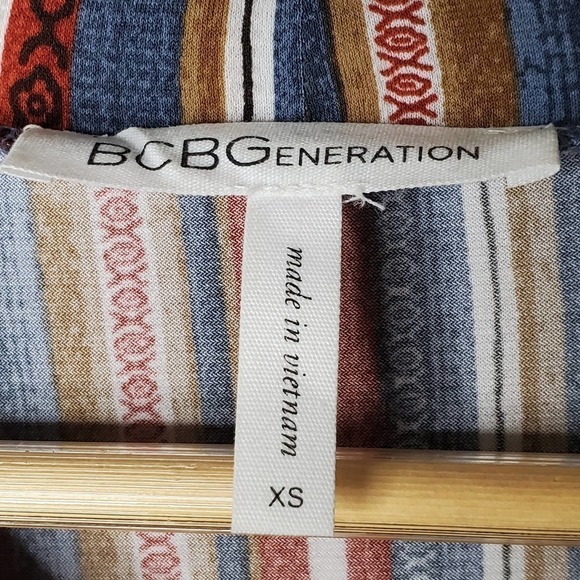 BCBGeneration Short Sleeve Mini Swing Dress Striped Size XS - Picture 6 of 10